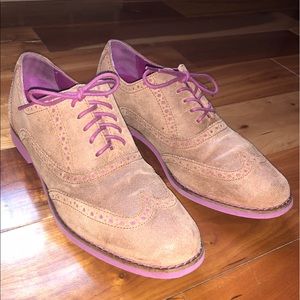 Cole Haan Suede Nubuck Wingtip Oxford Shoes